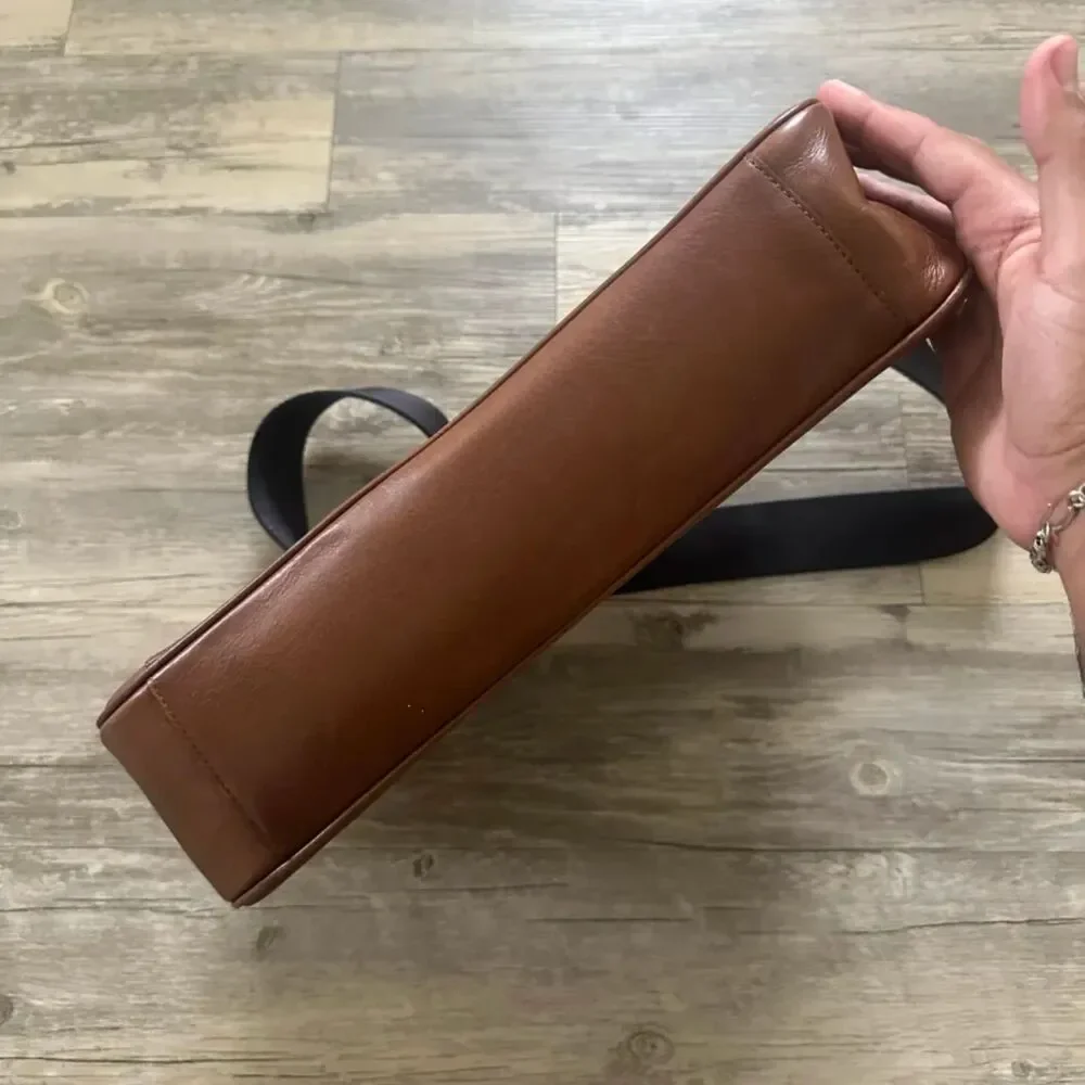 Vintage Coach Metropolitan Brown Leather Messenger Bag